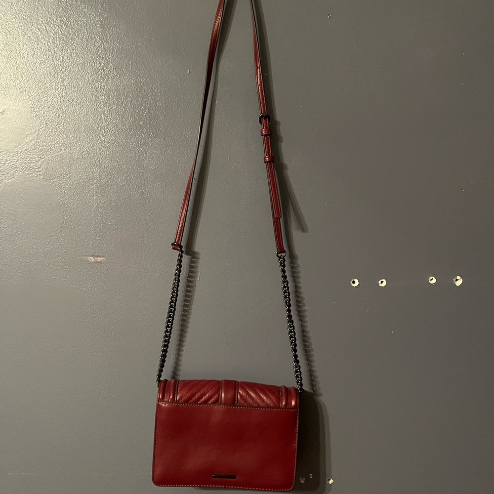 Rebecca Minkoff Red Chevron Quilted Crossbody Bag - Picture 4 of 4
